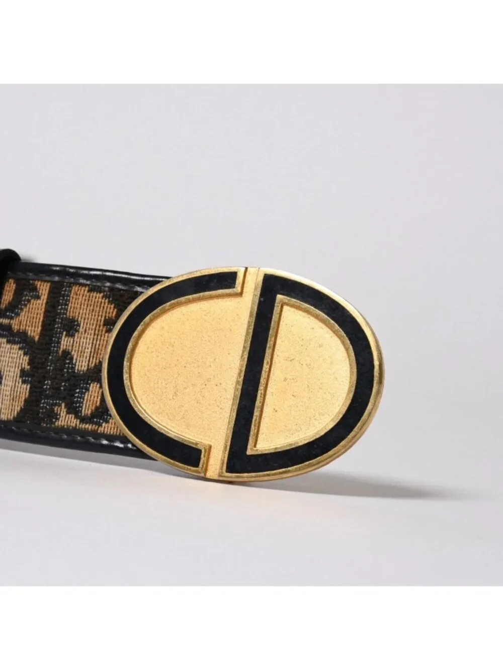 Dior Oblique Trotter CD Belt Buckle Navy Gold